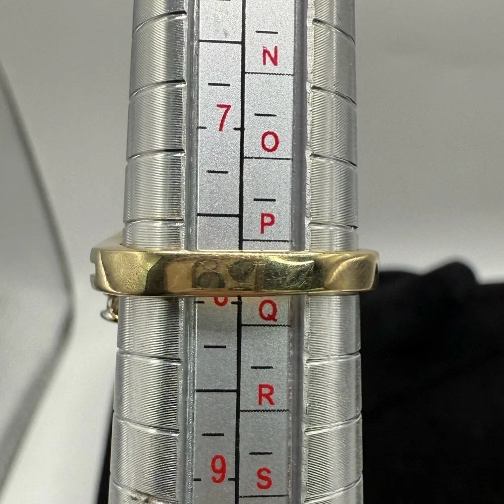 Vintage 18KT GE Gold Electroplated CZ Cluster Ring Size 8